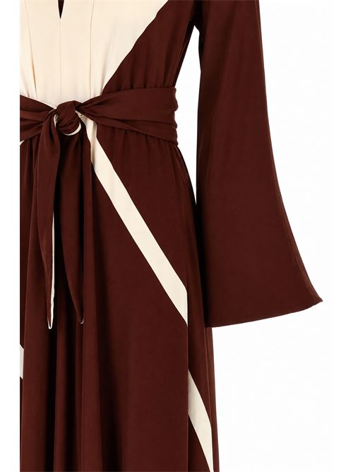 Abito lungo stampato in twill di viscosa ALBERTA FERRETTI | M0471 01511074